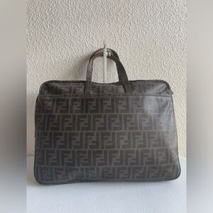 Fendi Brown and Black Laptop Bag